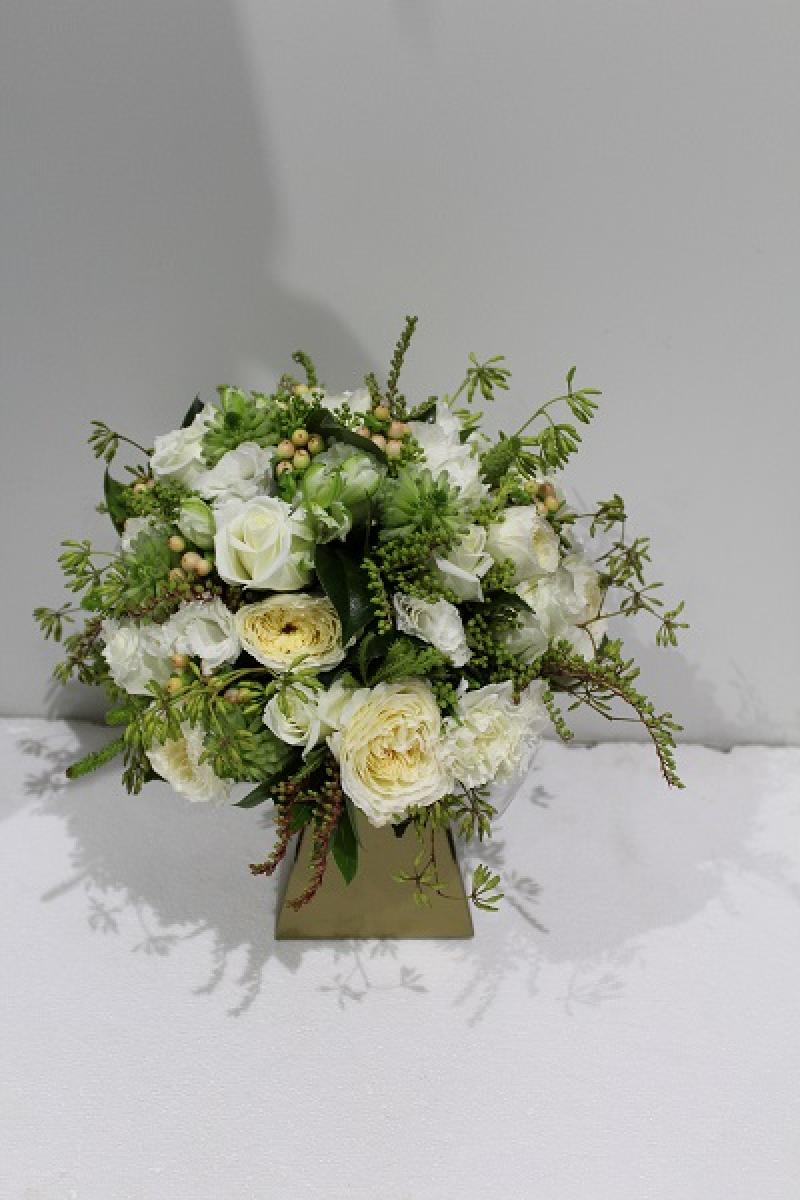 White Flower Arrangement in a Box