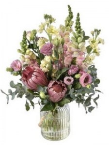 Modern Bouquet in a Glass Vase