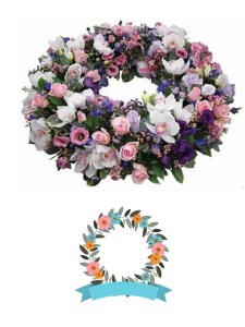 Large Pink & White Wreath