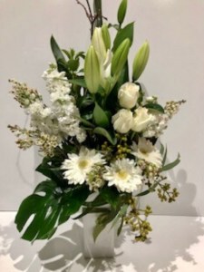 Classic White Vase Arrangement