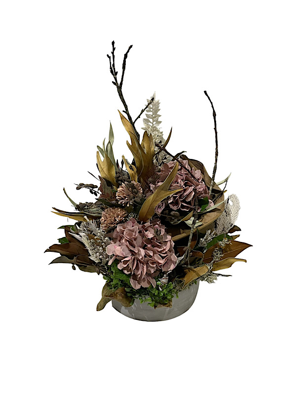 Pretty Silk And Dried Arrangement