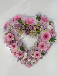 Pink Open Heart Wreath