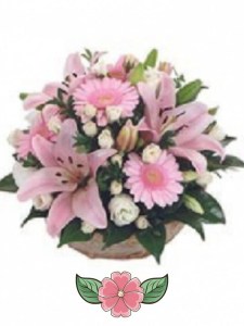 Pink Basket Arrangement