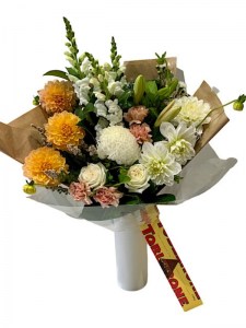 Seasonal Vase Arrangement with Toblerone